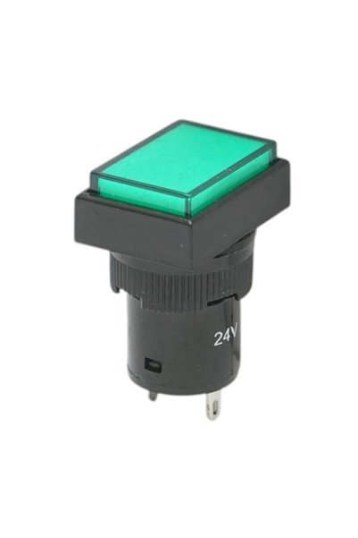 UTB Indicator semnalizare industrial LED verde 24V Ø 16mm patrat Breckner Ger...