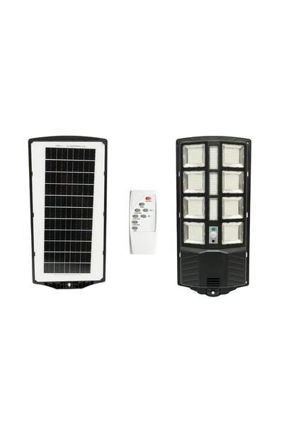 UTB Lampa solara LED iluminat stradal 200W cu panou solar 12W, baterie LiFePO...
