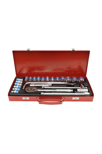 UTB Socket wrench set 8-32mm, 1/2 inch ratchet trainer 25 pieces Breckner Ger...