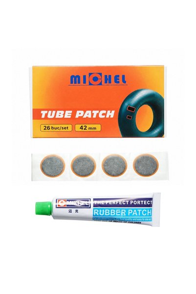 UTB Set 26 petice vulcanizare rotunde 42mm + 1 tub adeziv 20ml pentru camere ...