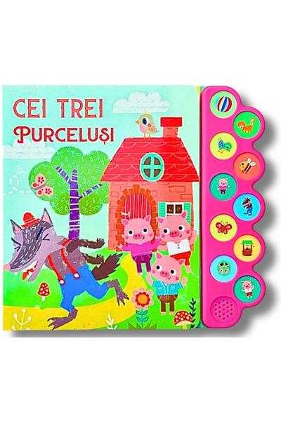 Editura Flamingo GD Cei trei purcelusi. Carte cu sunete