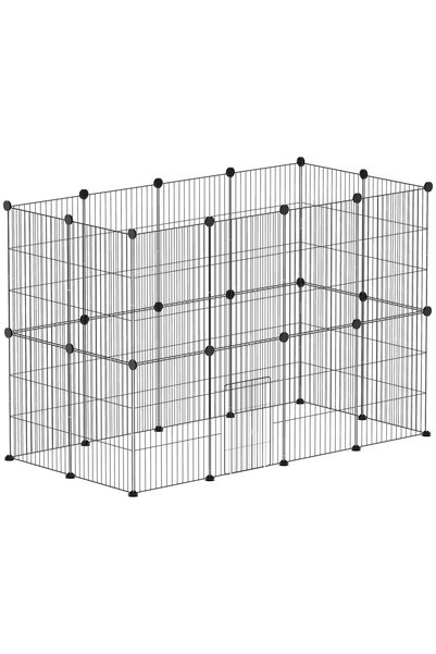 Generic Brand Cușcă pentru animale mici, șarcă de exterior, design modular, s...