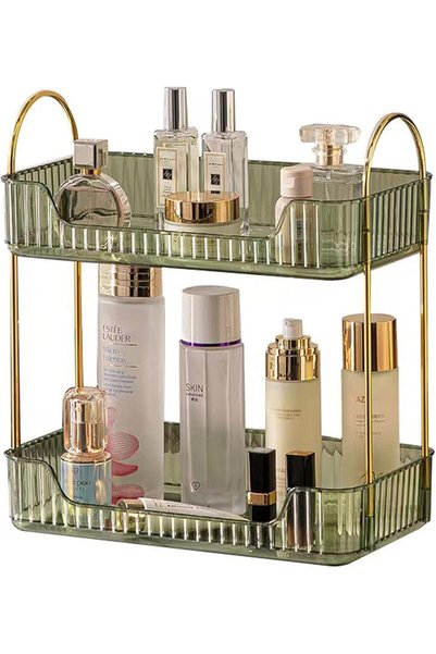 Arabest 2-Tier Bathroom Countertop Organizer,Luxury Skincare and Makeup Stora...