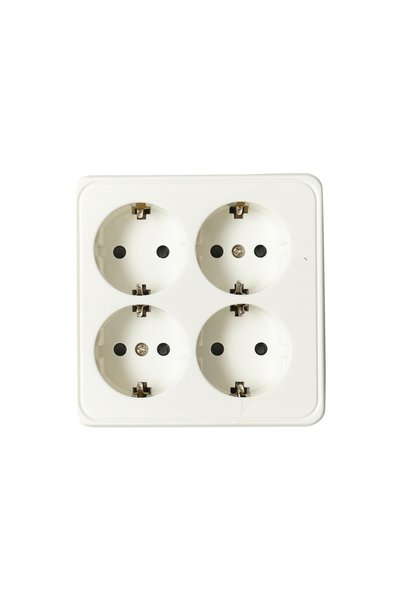 UTB Priza Schuko cu 4 intrari, impamantare alba PT 16A, 250V aplicata cu prot...