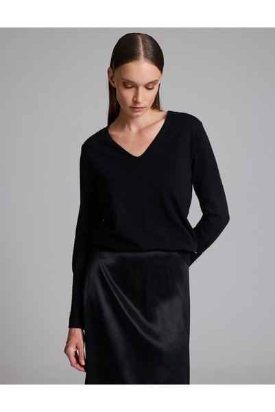 Pierre Cardin Pulover negru slim fit basic 50331290-VR046