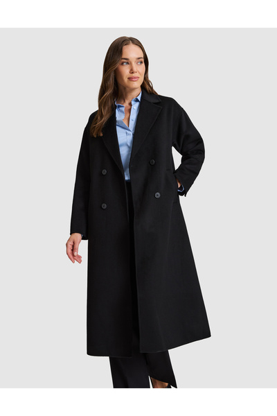 Pierre Cardin Black Cashmere Coat 50333158-Vr046