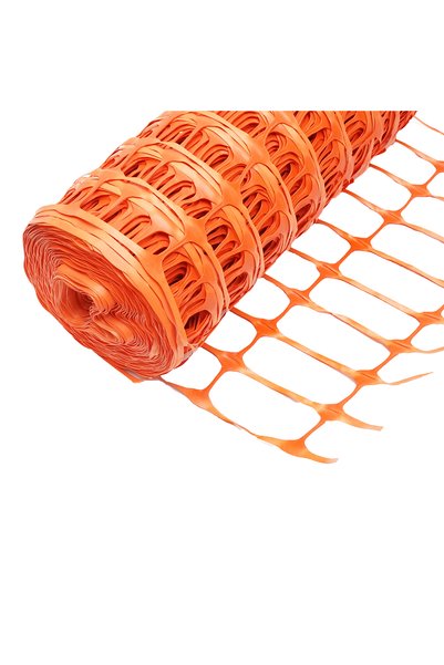 UTB Construction site fence mesh 1mx50m with 70x40mm mesh, 110g/m orange