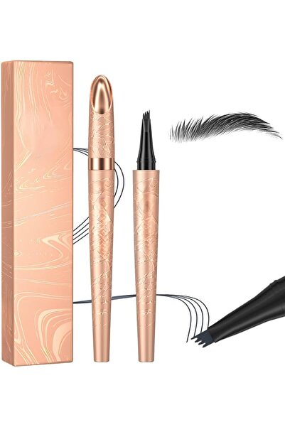 Arabest Waterproof Black Eyebrow Microblading Pen,Four Point Tip for Natural ...