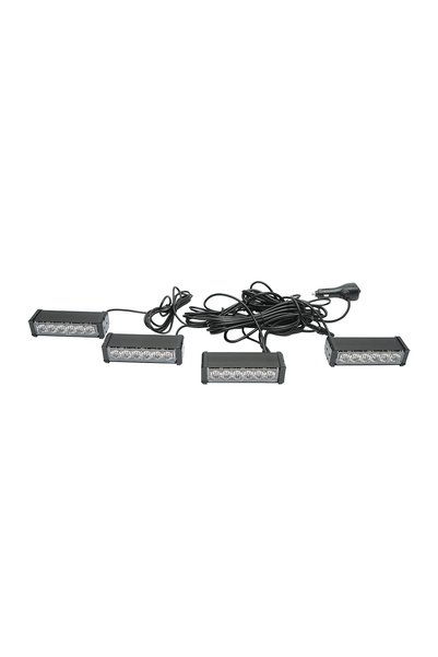 UTB Set 4 stroboscoape cu 6 LED-uri, lumină galbenă 12V Breckner Germania