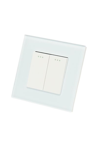UTB Intrerupator dublu cap scara alb incastrat 220V, 16AX, indicator luminos,...