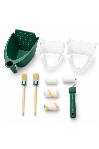 UTB Set vopsit cu mini trafalet 55mm, 2 role burete, 2 role poliester, 2 pens...