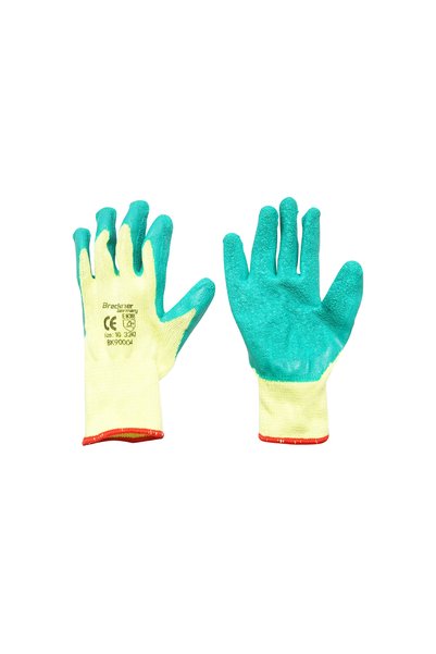 UTB Manusi de lucru din bumbac latex galben-verde marimea 10 Breckner Germany