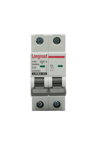 UTB Αυτόματος διακόπτης ασφαλείας MCB 2P 10A 415VAC Longroad