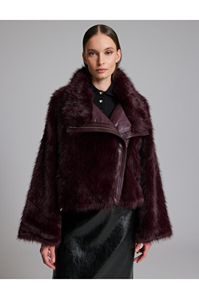 Pierre Cardin Burgundy Faux Fur 50329296-Vr014