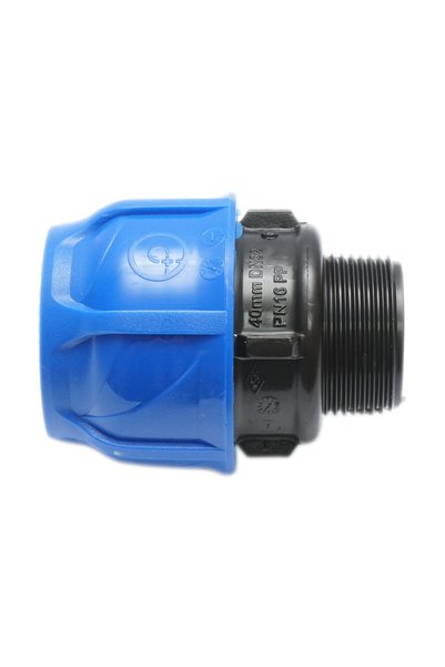 UTB Racord compresiune cu filet exterior D40mmx1-1/4 toll, PN16 pentru sistem...