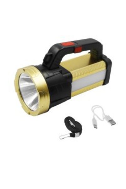 OEM LED Επαναφορτιζόμενος Αδιάβροχος Διπλός Φακός Ψυχρό Λευκό με 3 Λειτουργίε...
