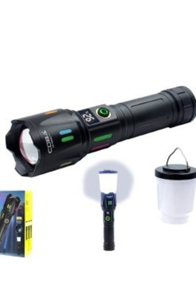 OEM LED Επαναφορτιζόμενος Φακός με φανάρι καμπινγκ, ζουμ, μαγνητη, ψηφιακη εν...