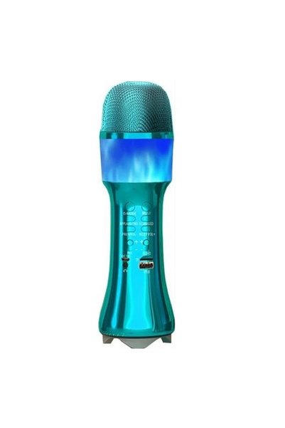 OEM Μικρόφωνο Karaoke Q99 Ασύρματο σε Τιρκουάζ για Μοναδικές Εμφανίσεις