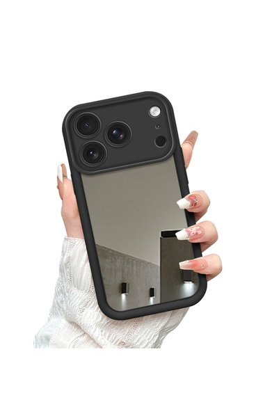 Hontinga iPhone 18 Pro Compatible Phone Case Mirrored Anti-Fall Silicone Case