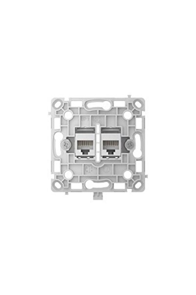 Ajax Διπλή Πρίζα LAN Outlet Core Ethernet White SOC.022