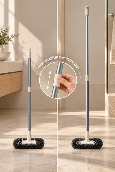 Miss Clean Uzun Saplı Çok Amaçlı Temizlik Fırçası – Fayans, Balkon, Banyo ve Zemin Temizleme Fırçası