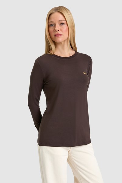 U.S. Polo Assn. سويت شيرت نسائي بني داكن 50332055-VR084