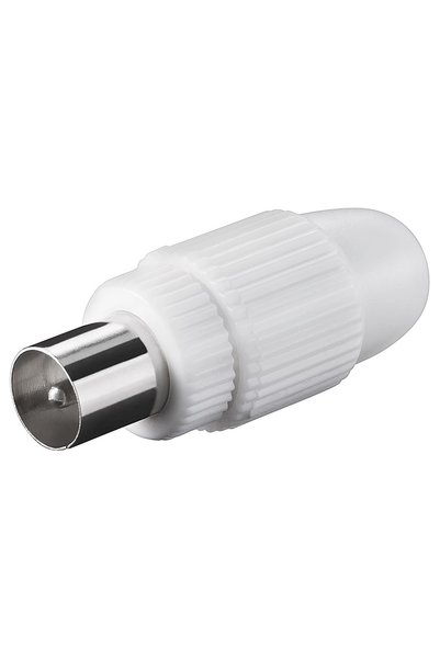 goobay βύσμα coaxial 11500, αρσενικό, λευκό, 10τμχ