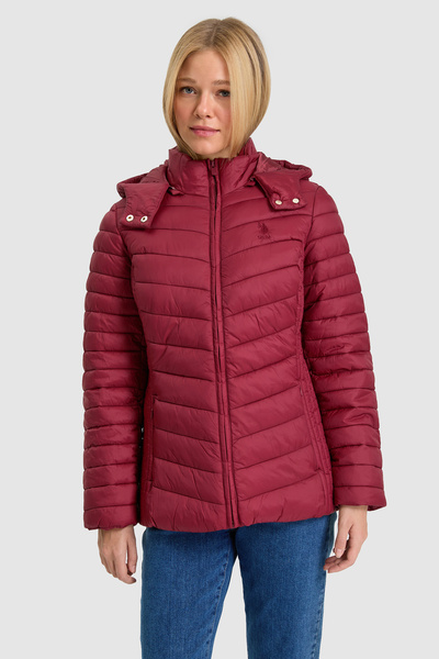 U.S. Polo Assn. Women's Burgundy Coat 50326199-Vr014