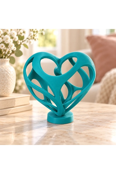 OEM Statuetă decorativă inimă cu design gol, imprimată 3D - 9,65 × 6,76 × 10 ...