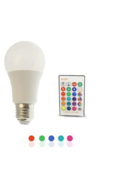 Rixme LED Λάμπα E27 5W 220V 450LM RGBW με Ασύρματο Χειριστήριο RZ-0063