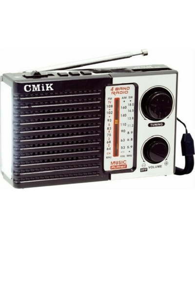Cmik Φορητό Ραδιόφωνο MK-918 Αναλογικό FM Ρετρό Μαύρο Επαναφορτιζόμενο