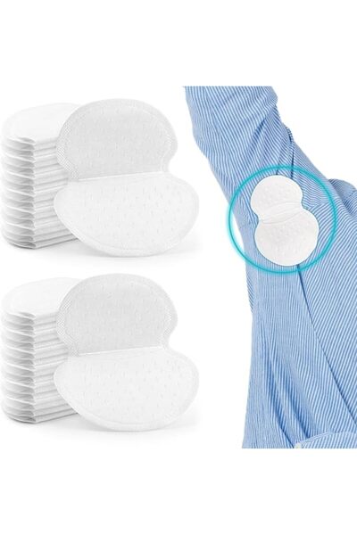 ALMEKAQUZ 100 Pack Armpit Sweat Pads, Underarm Sweat Pad, Self-Adhesive Armpi...