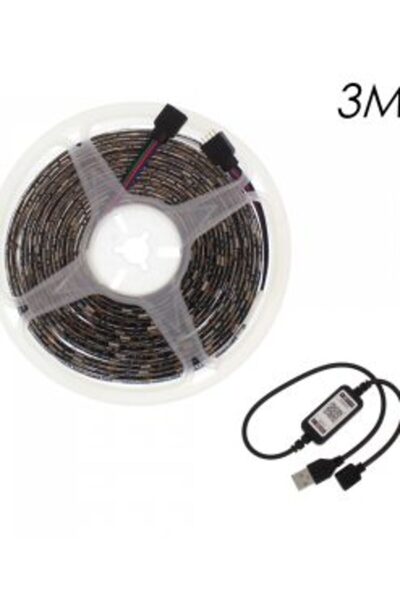 Rixme Αδιάβροχη Led Ταινία USB 5V 3m με Bluetooth RGB IP65 RZ-0004