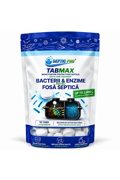 SepticPro Pastile pentru fosa septică ecologică SepticPro© TabMax, 52 pastile...