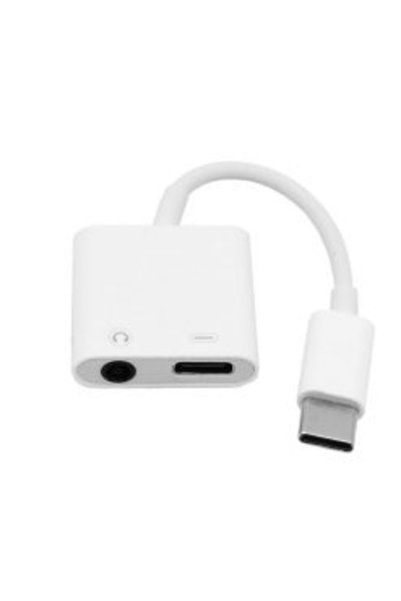 Treqa Αντάπτορας Ακουστικών Type C σε Jack 3.5mm με Παράλληλη Φόρτιση Type-C ...