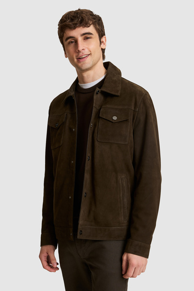 U.S. Polo Assn. معطف كاكي داكن للرجال 50326245-VR111