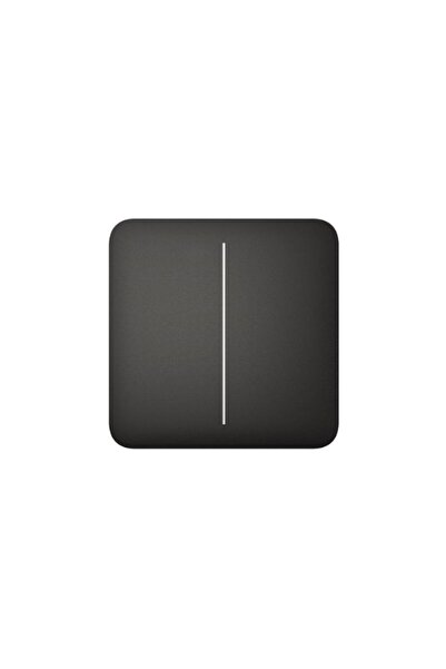 Ajax Πρόσοψη Διακόπτη Solo Button 2-Gang Black BUT.076