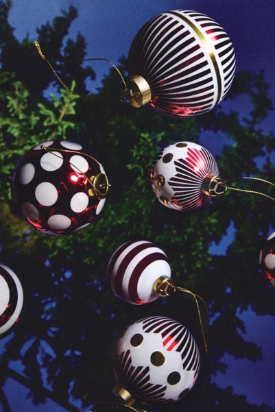 Alessi Delight 2-Pack 9 cm Hand Blown Glass Christmas Ornament