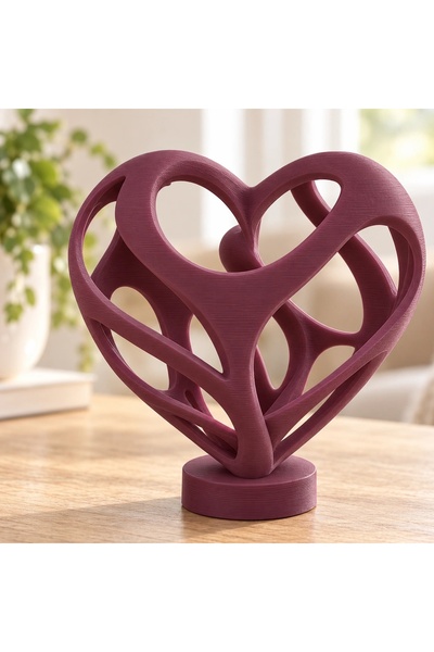 OEM Statuetă decorativă inimă cu design gol, imprima - 9,65 × 6,76 × 10 cm - ...