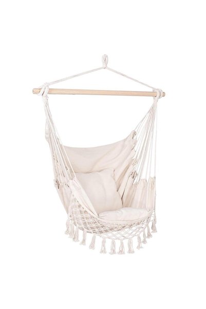 MyOfficeShop Hamac suspendat tip leagăn pentru casă sau grădină HM40, crem, c...