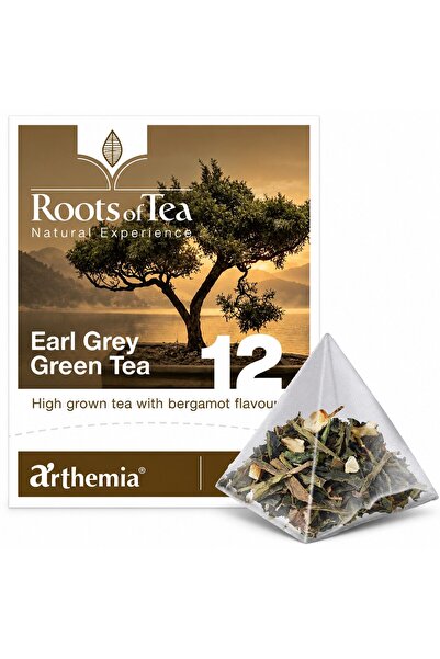 Arthemia Ceai verde Earl Grey, Arthemia, 15 pliculețe piramidale x 2.2g, arom...