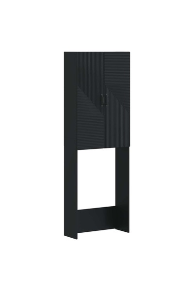 vidaxl Dulap pentru toaletă HAARLEM Negru 66 x 25,5 x 190 cm