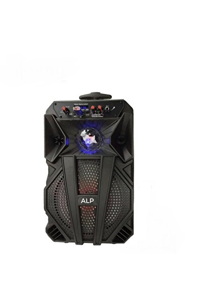 Alp Ηχείο Karaoke ALP-818 8" Μαύρο με Bluetooth, Εφέ Φωτισμού & Μπαταρία