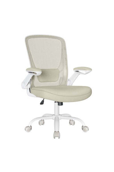 SONGMICS Scaun de birou ergonomic reglabil cu spătar din plasă și suport lomb...