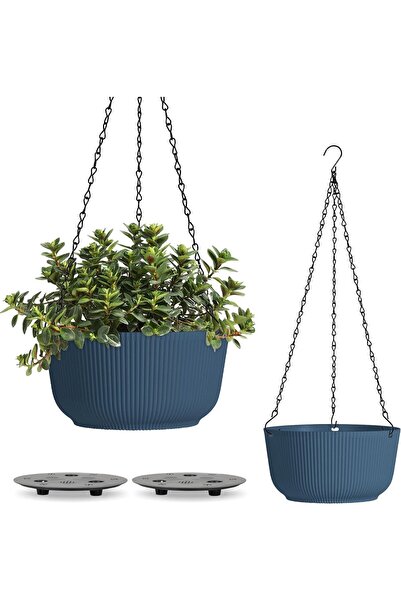 Generic Hanging Planters for Indoor Outdoor Plants, 3 Pcs 8 Inch Plastic Self...