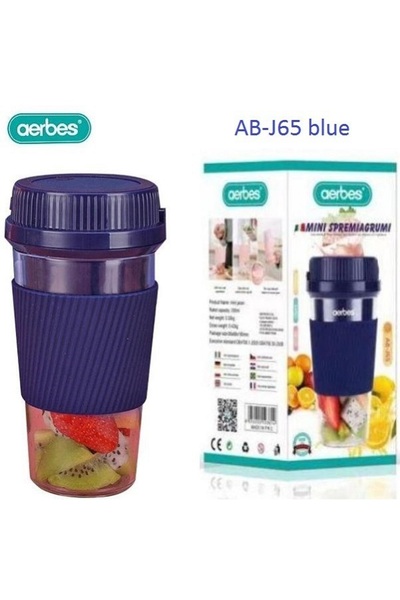 Aerbes Μπλέντερ AB-J65 επαναφορτιζόμενο μπλε, 1200mAh, 22000rpm
