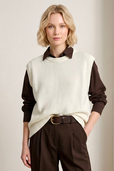 lamea Women's Crew Neck Oversize Knitwear Sweater