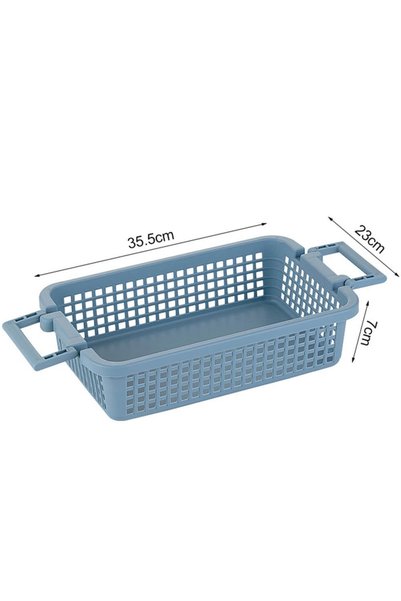 ZODIACOOL Cutie depozitare fără capac, cu 2 mânere reglabile, plastic albastr...