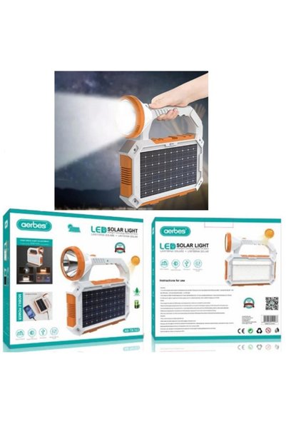 abacıshop Ηλιακός Φακός LED Επαναφορτιζόμενος Αδιάβροχος με USB AB-TA163