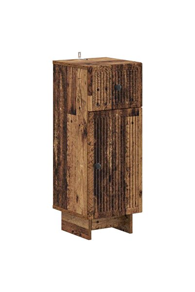 vidaxl Dulap de Depozitare pentru Baie EDE Lemn vechi 30 x 31 x 80 cm